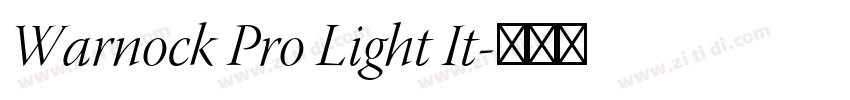 Warnock Pro Light It字体转换
